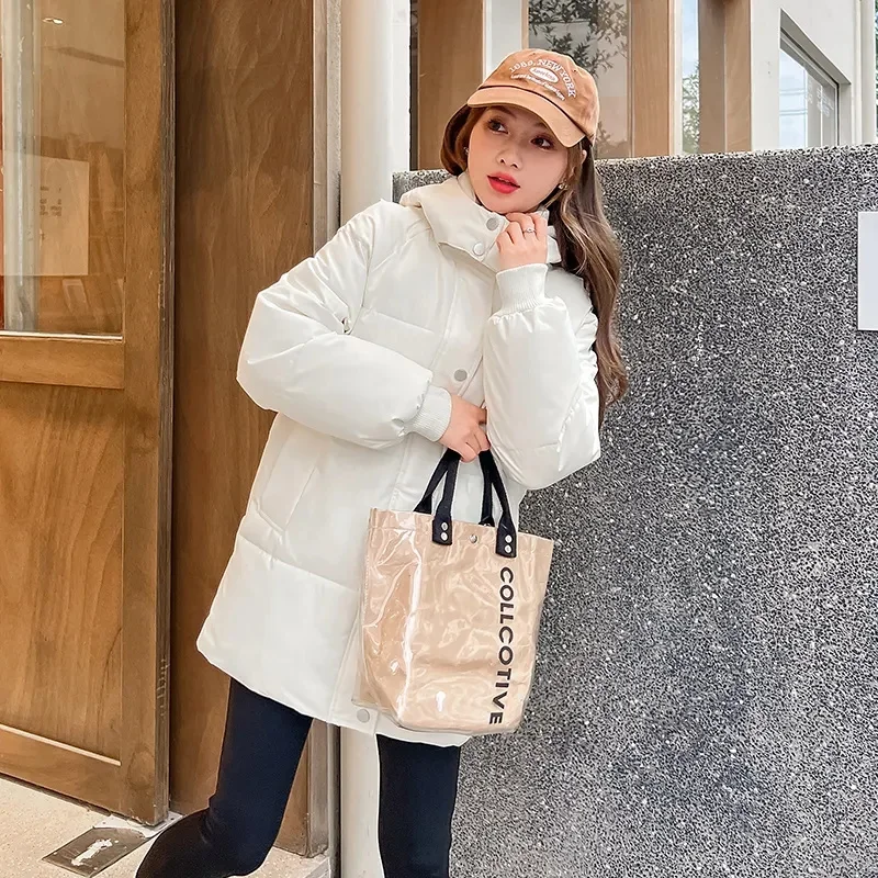 2025 New Down Jacket Women Winter Long Hooded Coat for Women Minimalism Light Outerwear Female Down Coat Puffer Jacket