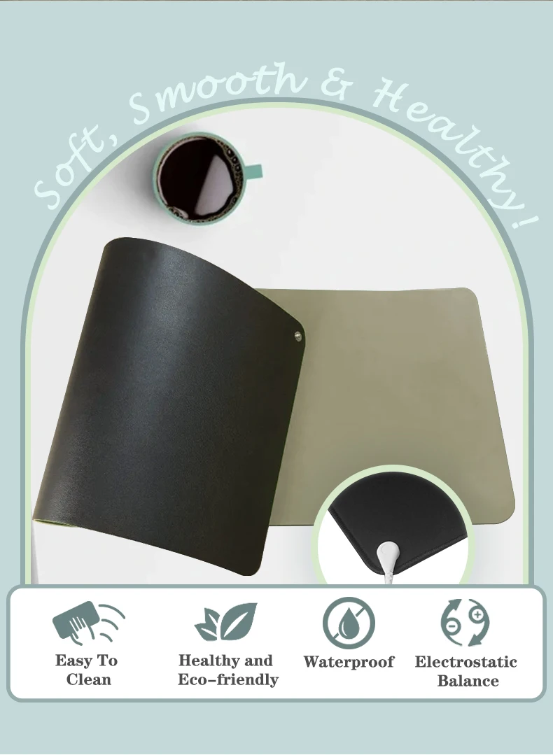 Earthing Universal Mat 26*65cm Earth desk mat conductive kit EMF protection for health with 5meter grounding cord