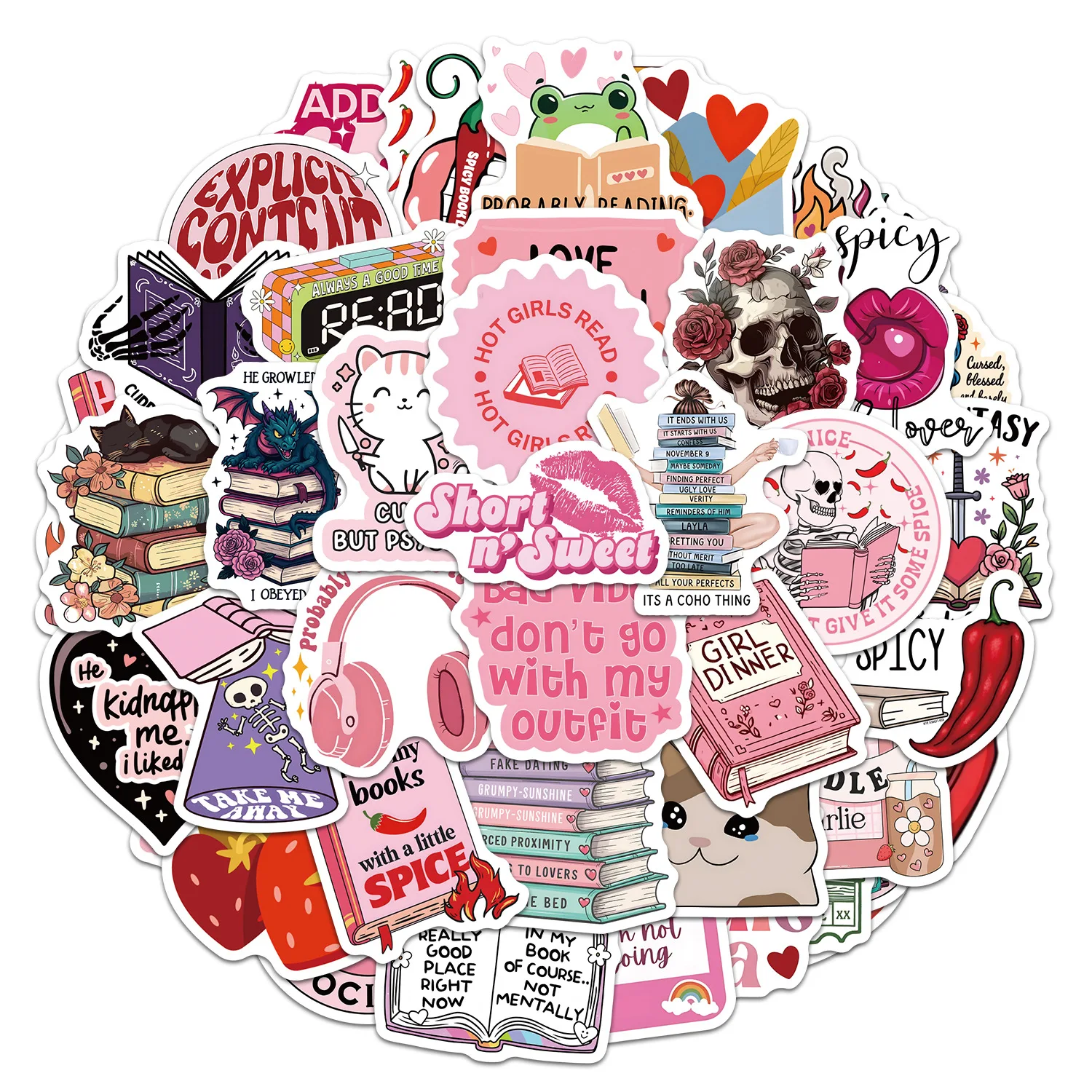 10/50PCS Read Books Graffiti Stickers Exquisite Fashion Sticker for Phone Computer Notebook Stationery DIY Toys Secret