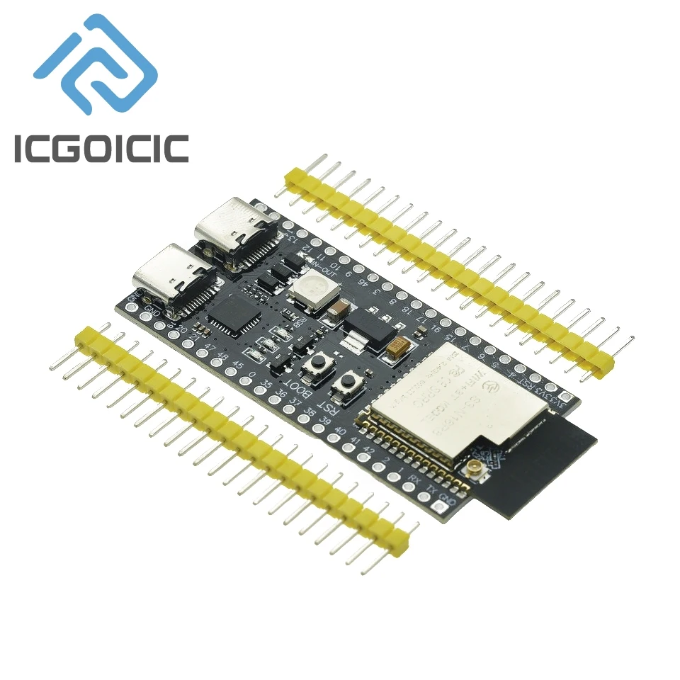 Placa de desenvolvimento ESP32-S3 MCU 2.4G Wifi + Bluetooth LE integrada S3-N16R8