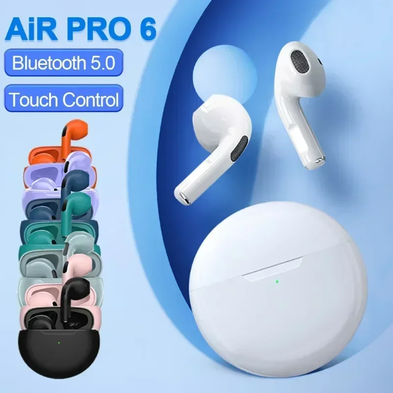 Air Pro6 Bluetooth Headphones Tws Earphone Bluetooth Wireless Bluetooth Headset Pods Earbus Wireless Headphones Pro 6 Earbuds