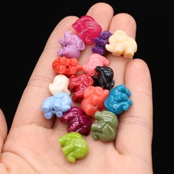 5-20pcs Multicolor Elephant Coral Beads Lucky Animal Artificial Coral Loose Bead for Jewelry Making DIY Charm Necklace Bracelet