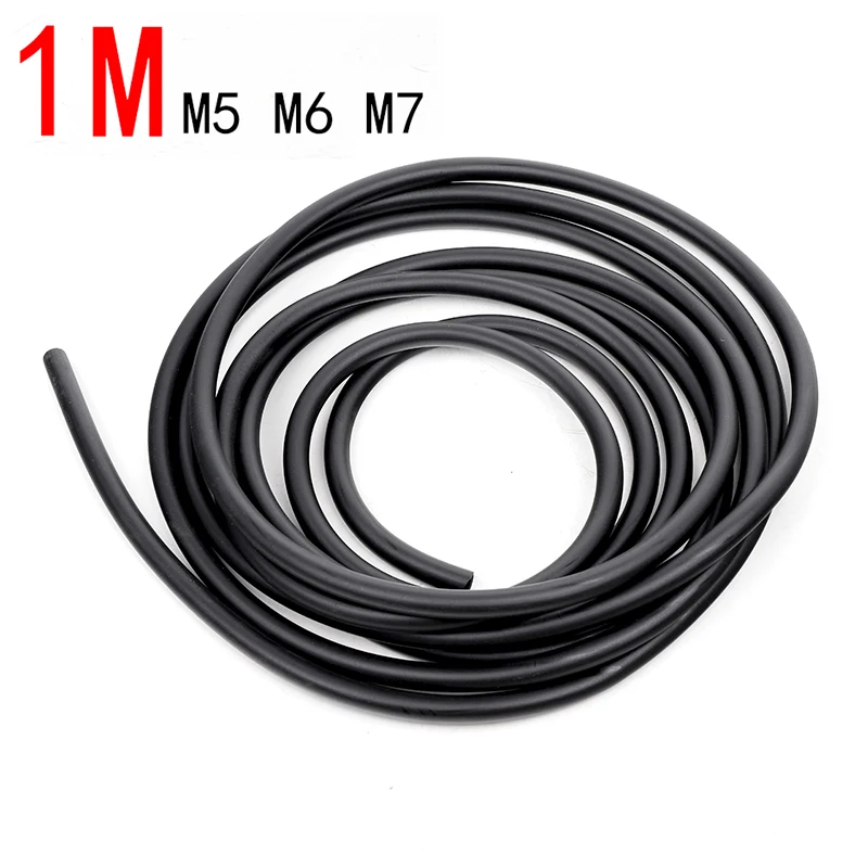 1M Black High-Temperature Resistant Gasoline Hose, Rubber Fuel Pipe, Motorcycle High-pressure Diesel Pipe, Water-Cooled Pipe.