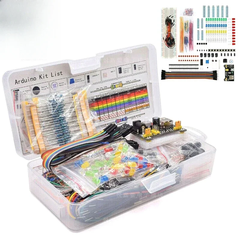 planche-a-pain-830-trous-pour-uno-r3-pack-de-composants-kit-de-demarrage-compatible-avec-arduino-en-boite