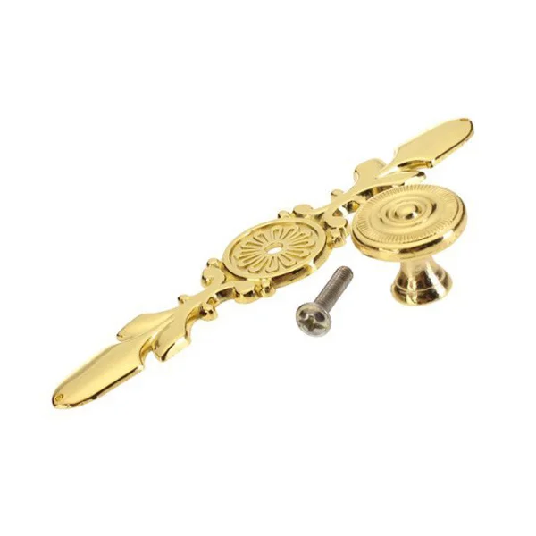 

10pcs Pull Gold Tone With Back Plate For Drawer Dresser Furniture Hardware Pull Knob Drawer Knob With Plate Handles