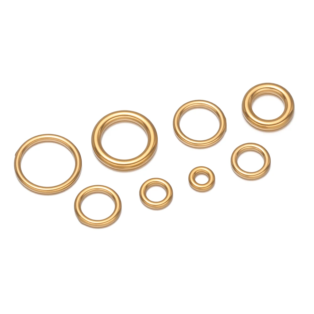 20-50 Stück Edelstahl-Schlaufenringe, runde Verbindungsstücke für DIY-Schmuckherstellung, Halsketten, Armbänder, Zubehör – Detail 1
