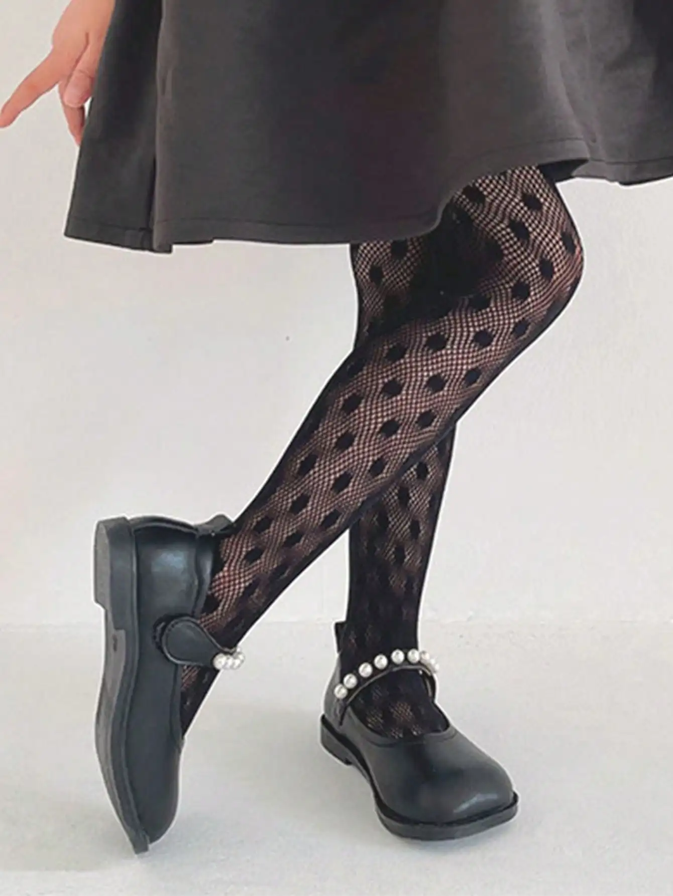 2 Stück Sommer-Strumpfhosen für Kinder, 1–11 Jahre, gepunktetes Netz, Nylon, Spandex, atmungsaktiv, elastisch, Mädchen-Strumpfhose, passend zu einem Rock – Detail 7