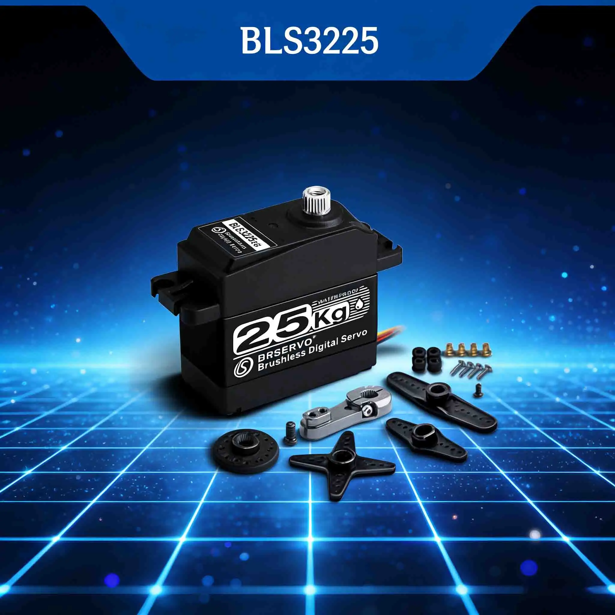 

Dsservo BLS3225 25KG Semi-Metal Brushless High Torque Digital Servo Waterproof High Power Large Torque For 1/8 1/10 RC Car