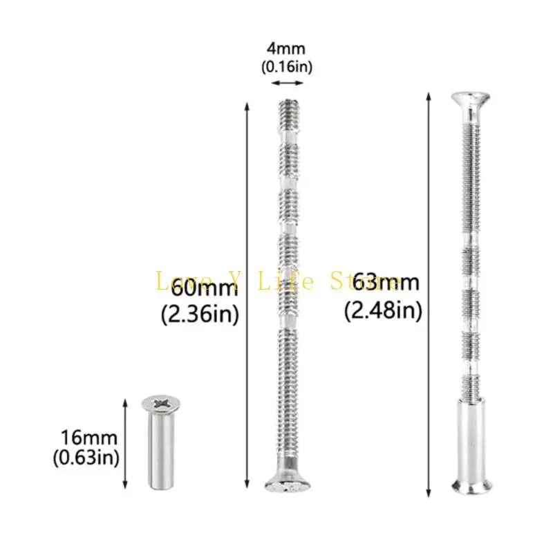 Viti della maniglia della porta L74C Fixing hardware versatili per manici e eyeblit 4mm 50 pacchetto