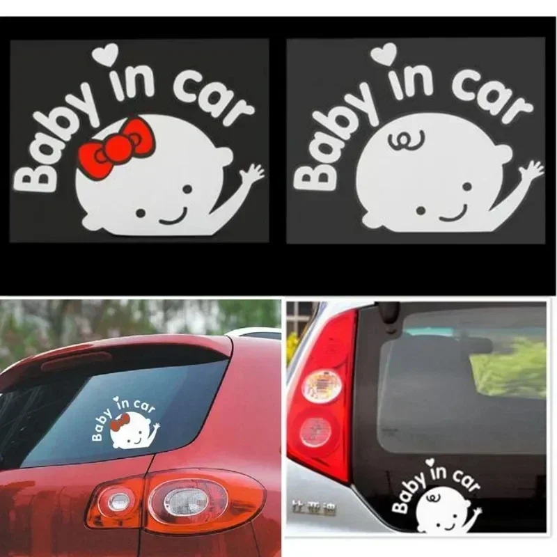 Car Stickers Baby in car stickers, Boys, Babies, Red Heart Reflective warning stickers, bow cars with babies