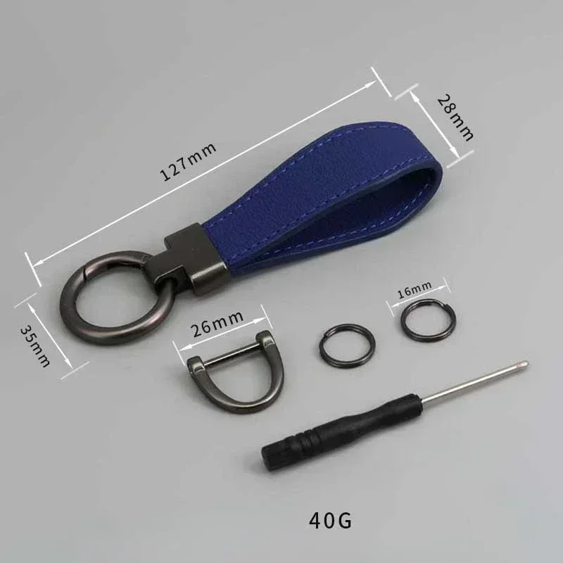 Custom Name PU Leather Keychain Personalized Logo T Metal Key Chains Ring for Men Women High-end Keyring