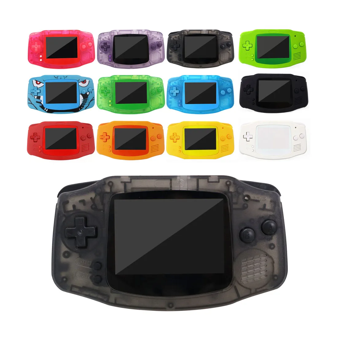 Pre-Cut GBA Shell Housing for GAB IPS V2 Screen LCD Kits With Color Buttons Screen Lens Completely For GameBoy Advance Console