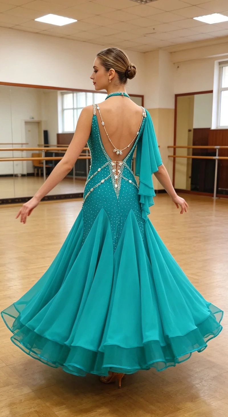 Advanced Ballroom Competition Dance Dress Women High Quality Profession Waltz Dance Skirt Adult Standard Ballroom Dance Dresses