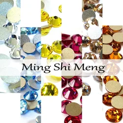 New Glitter Crystal  multi Rhinestones SS3-SS50 Non Hot Fix FlatBack Strass Sewing Fabric Garment Nail Art Decorations