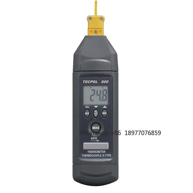 

DTM-800 Single Channel Digital Thermometer With Sensor Type K Bead Probe