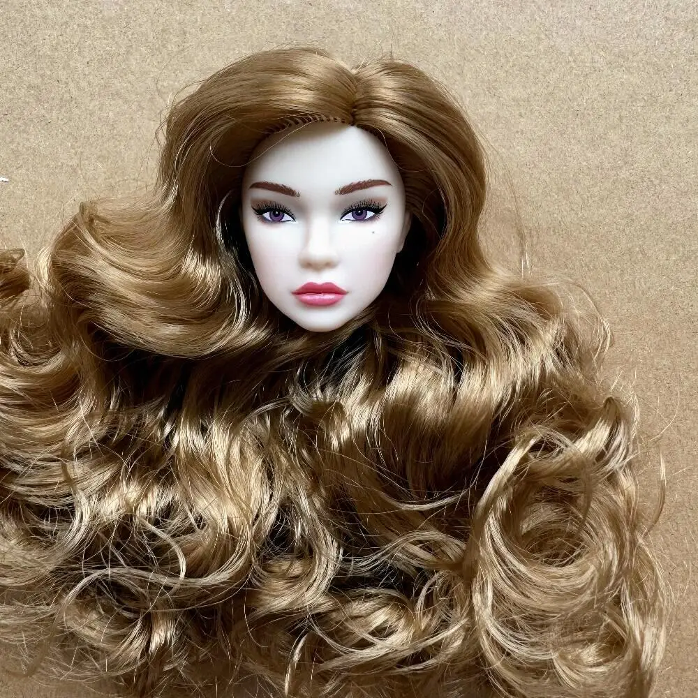 1/6 Maßstab Modellpuppenköpfe mit Maulwurfdetail, mehrfarbige Haaroptionen, braune, weiße, beige Hauttöne für Puppenbau-Sammlerstücke – Detail 25