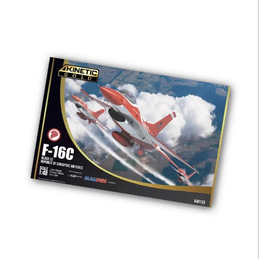 Kinetic K48133 1/48 Scale F-16C Block 52 Singapore Air Force `Black Knights Model Kit