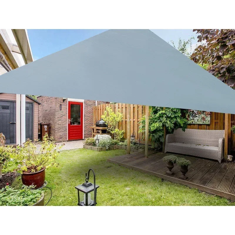 Triangle Canopy Outdoor Camping Awning Waterproof Polyester Canopy Courtyard Landscape Sun Protection Canopy Tent