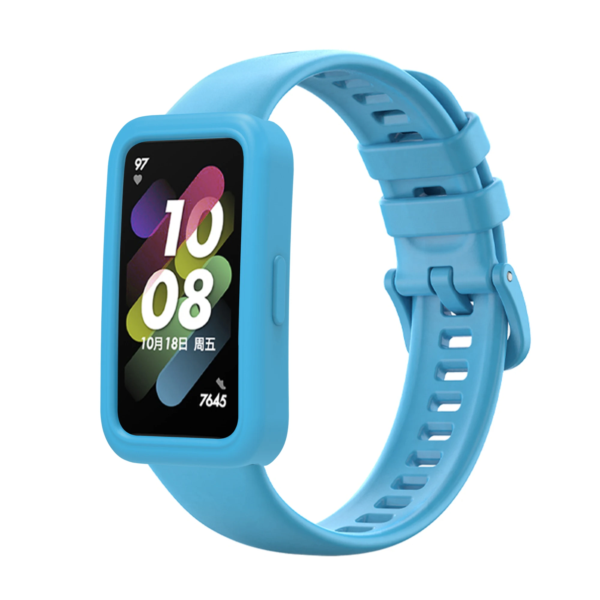 Silicone Protective Case + Strap For Huawei Band 8 9 10 Bracelet Wristband Accessories