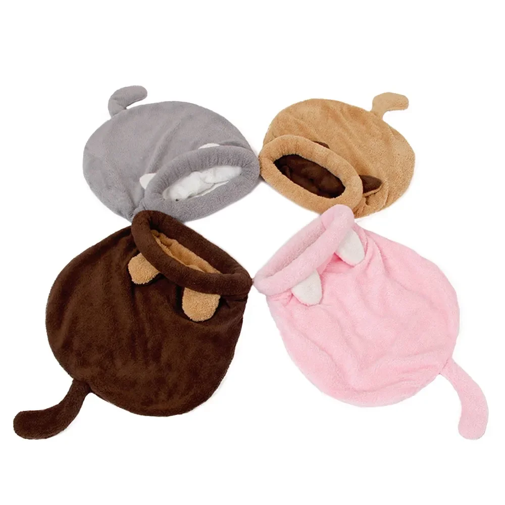 Caldo corallo in pile gatto sacco a pelo letto per cucciolo di cane di piccola taglia Pet Hairless Cat Mat Bed Kennel House Soft Warm Sleep Bed