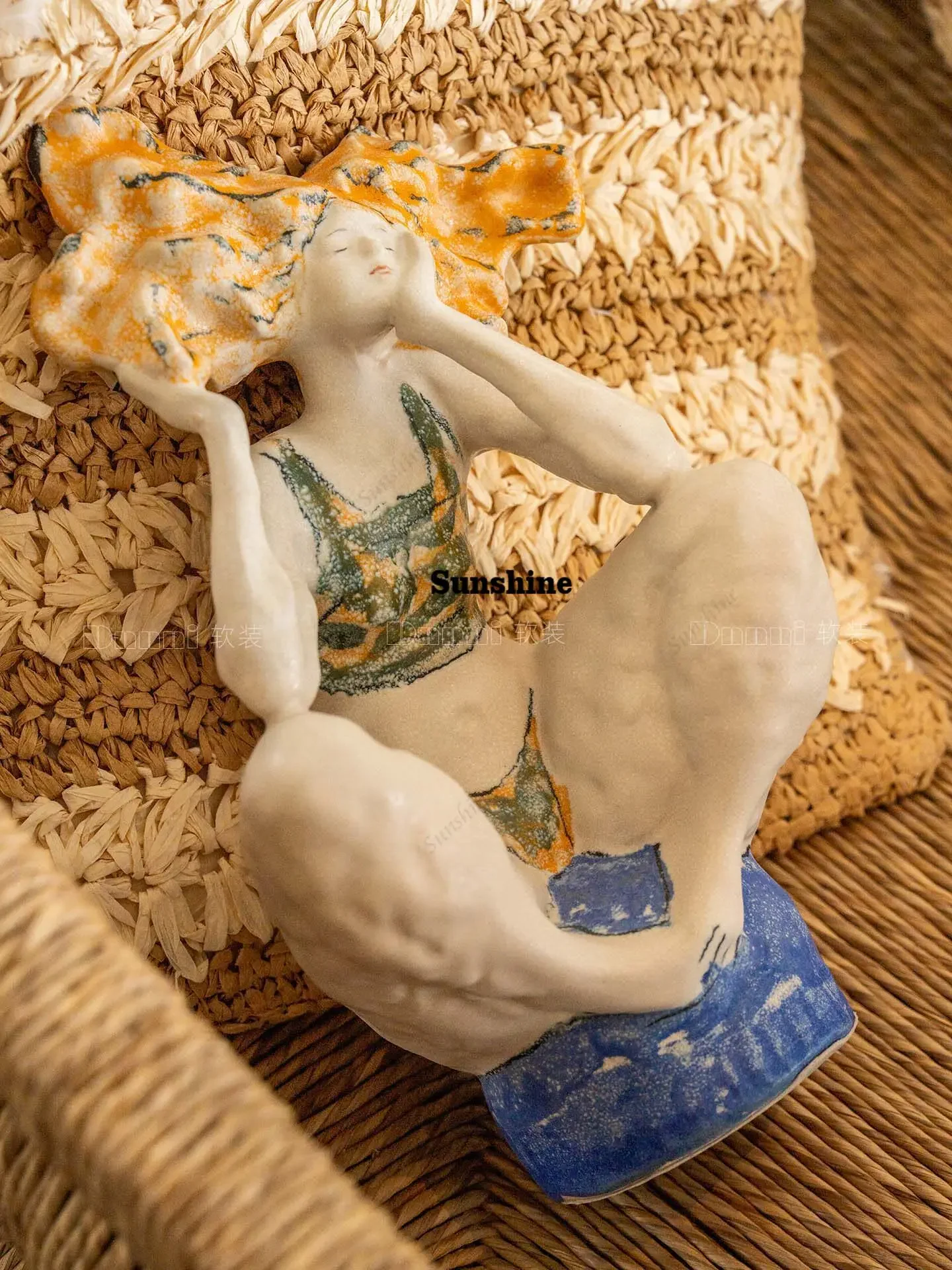 

Современная минималистичная керамическая фигурка-украшение для гостиной, модель для демонстрационной комнаты, подарок FT