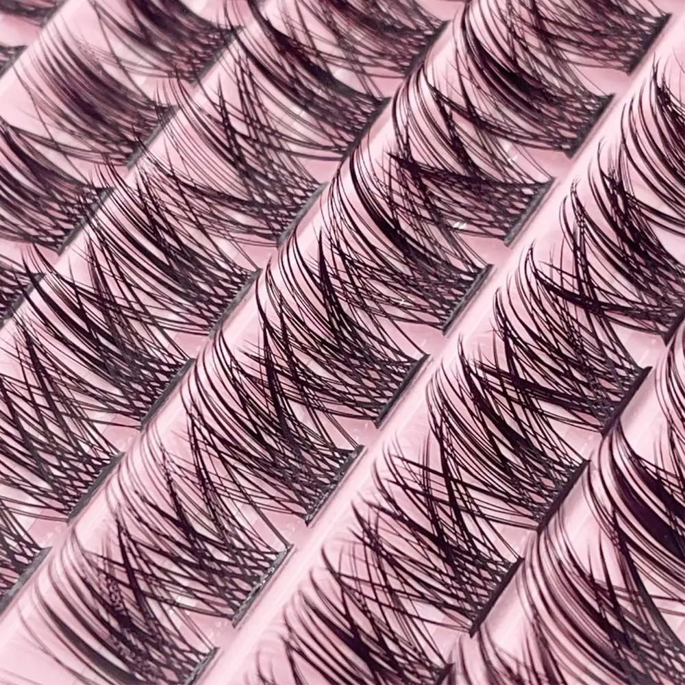 Kit de cílios postiços feitos à mão, comprimento misto, com cola, faça você mesmo, cílios individuais, fofos, auto aplicação, cílios postiços em casa