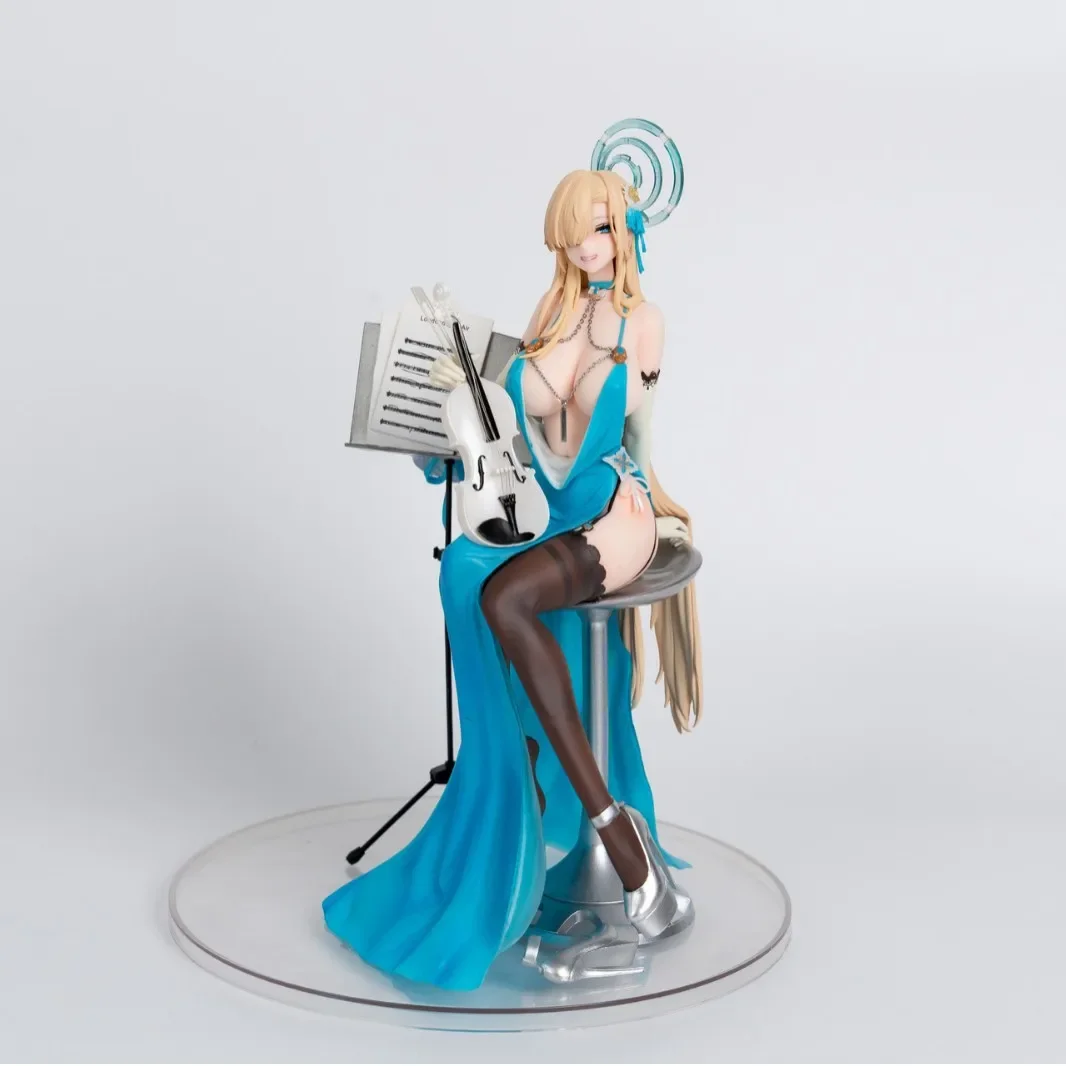 25CM Gra Blue Archive Asuna Figurka Akcji w Pozycji Siedzącej Piękna Dziewczyna Model PVC Statua Zabawka Dekoracja Biurka Kolekcja Prezent