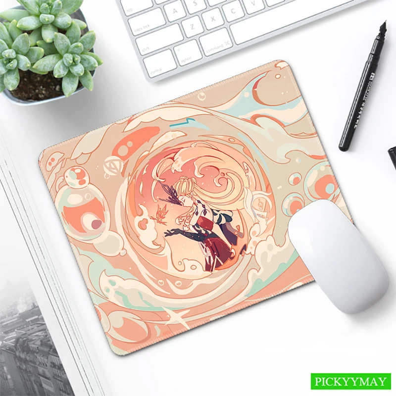 Tapis de souris de jeu Genshin Impact petit tapis de souris Anime tapis de bureau antidérapant tapis de souris en caoutchouc Kawaii tapis de Table pour ordinateur portable