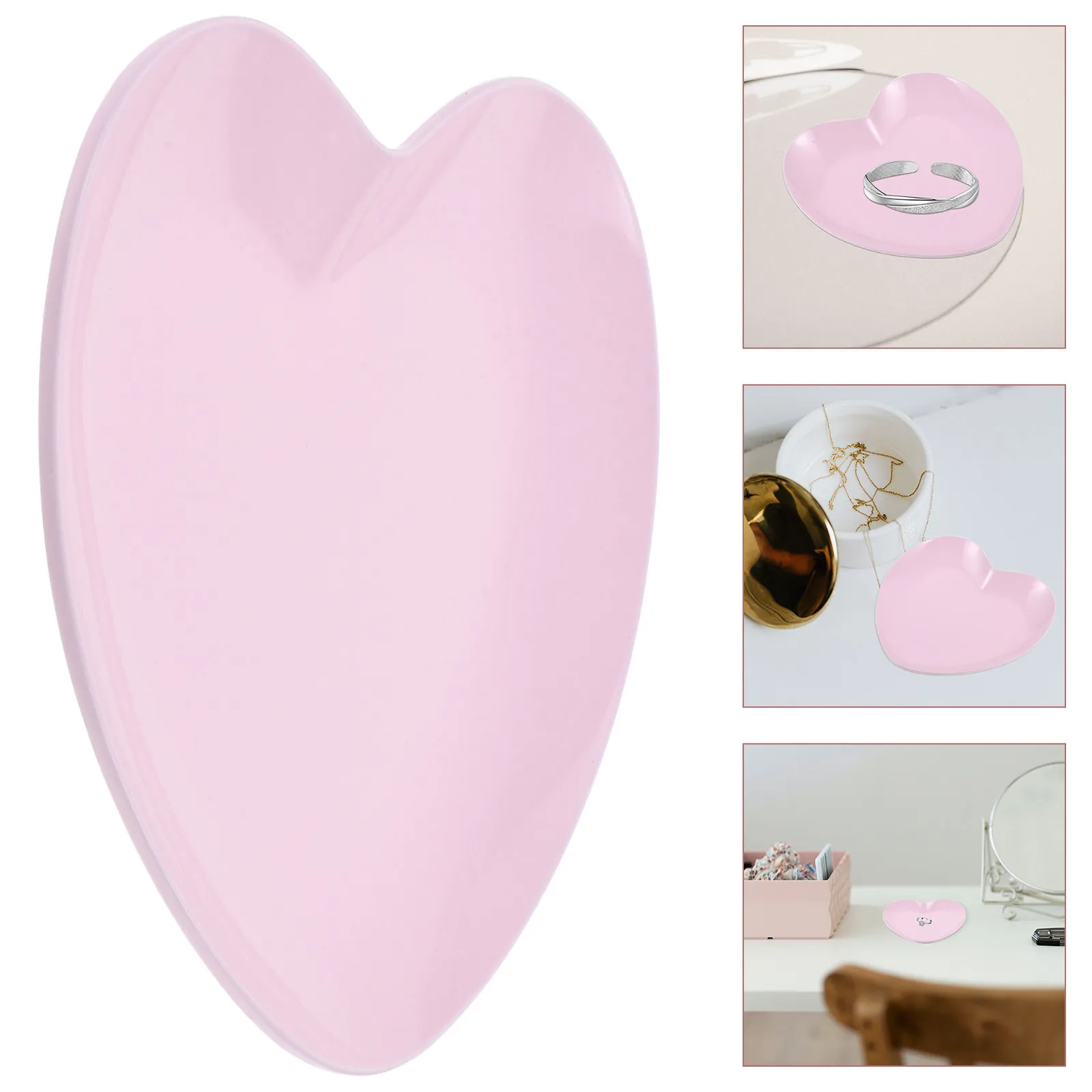 

Подставка для украшений в форме сердца из нержавеющей стали: современная эстетичная тарелка для ювелирных изделий, ключей, парфюмерии, колец, мелочей, для туалетного столика и прикроватной тумбочки