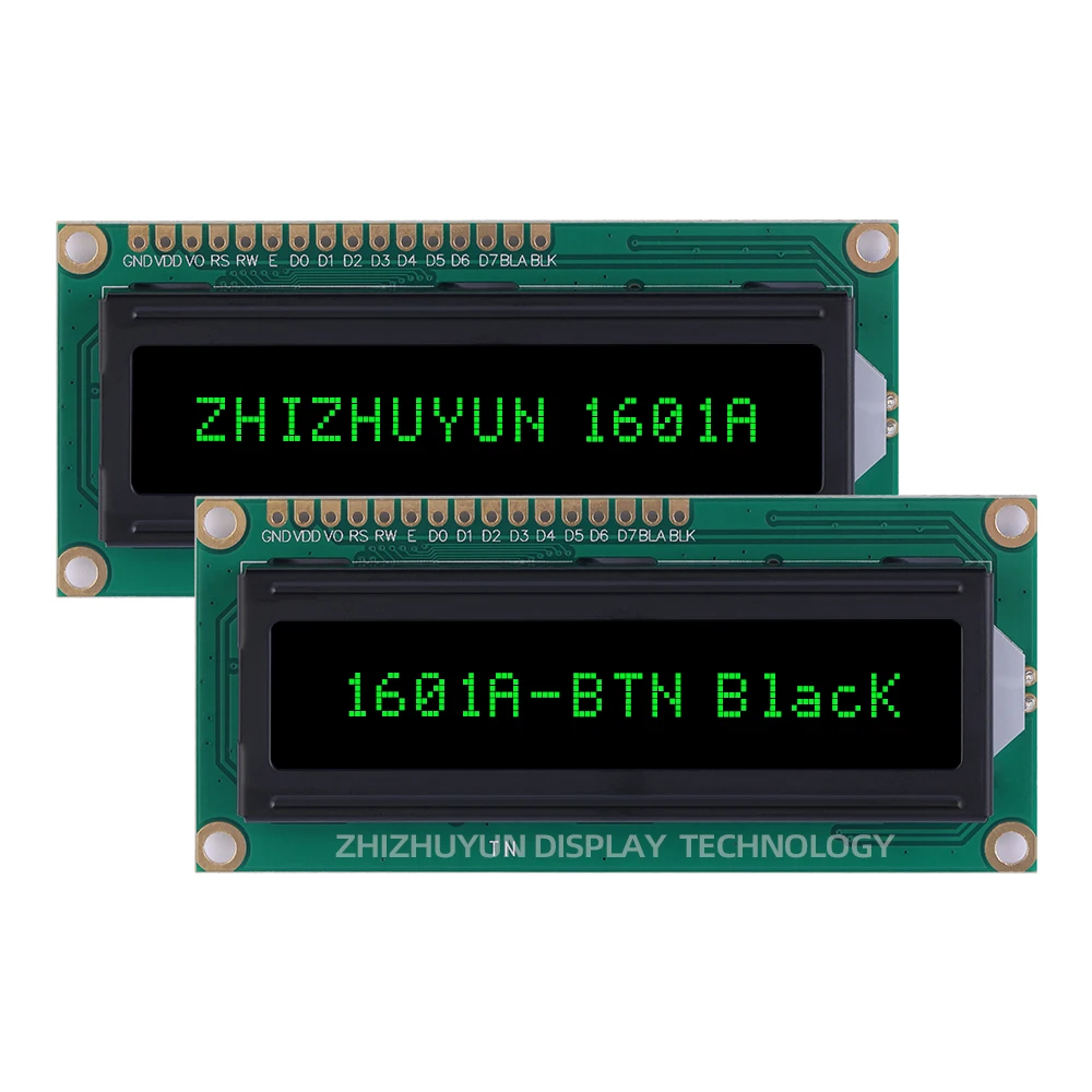 Lcd Module 1601A English LCD/LCM Display Screen BTN Black Film Yellow Characters Character Display LCD Module