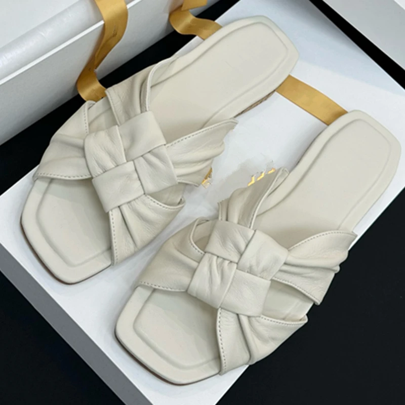 

Dave&Di Fashion Office Ladies Sandals Shoes Minimalist Niche Spring And Summer New Sexy Flat Heel Slippers Shoes Women