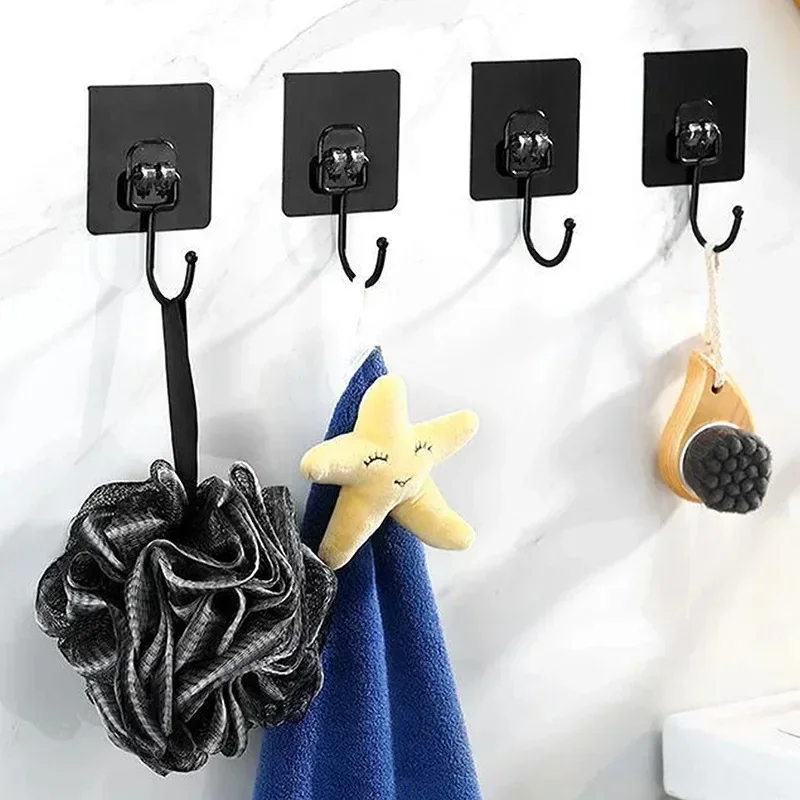 Strong Self Adhesive Hook Punch-free Door Wall Hangers Rotating Hook for Kitchen Bathroom Home Towel Bags Storage Hanging Holder