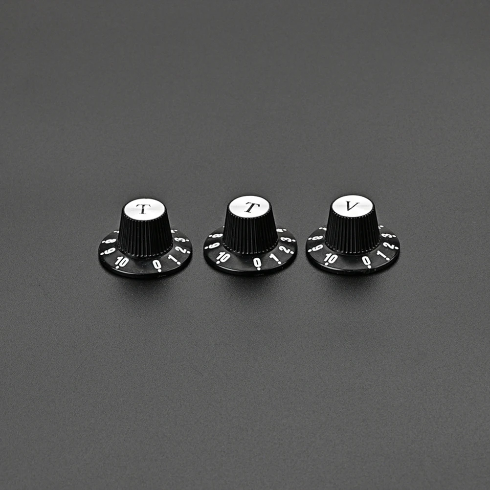 

3 Pcs Guitar Knob Bass Volume Knobs Plastic Accessories for Guitars Black Useful Amplifier Creative