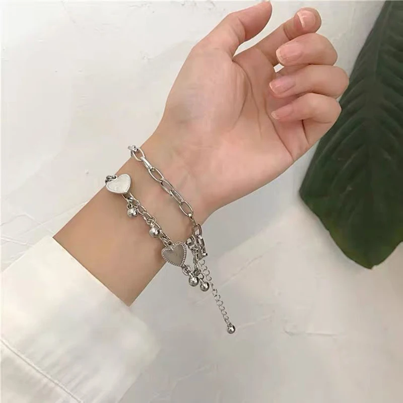 Women's Fashion Trend Multi layered Steel Ball Bean Love Bracelet Travel, Date, Banquet, Party, Festival Dressing Gifts image 5