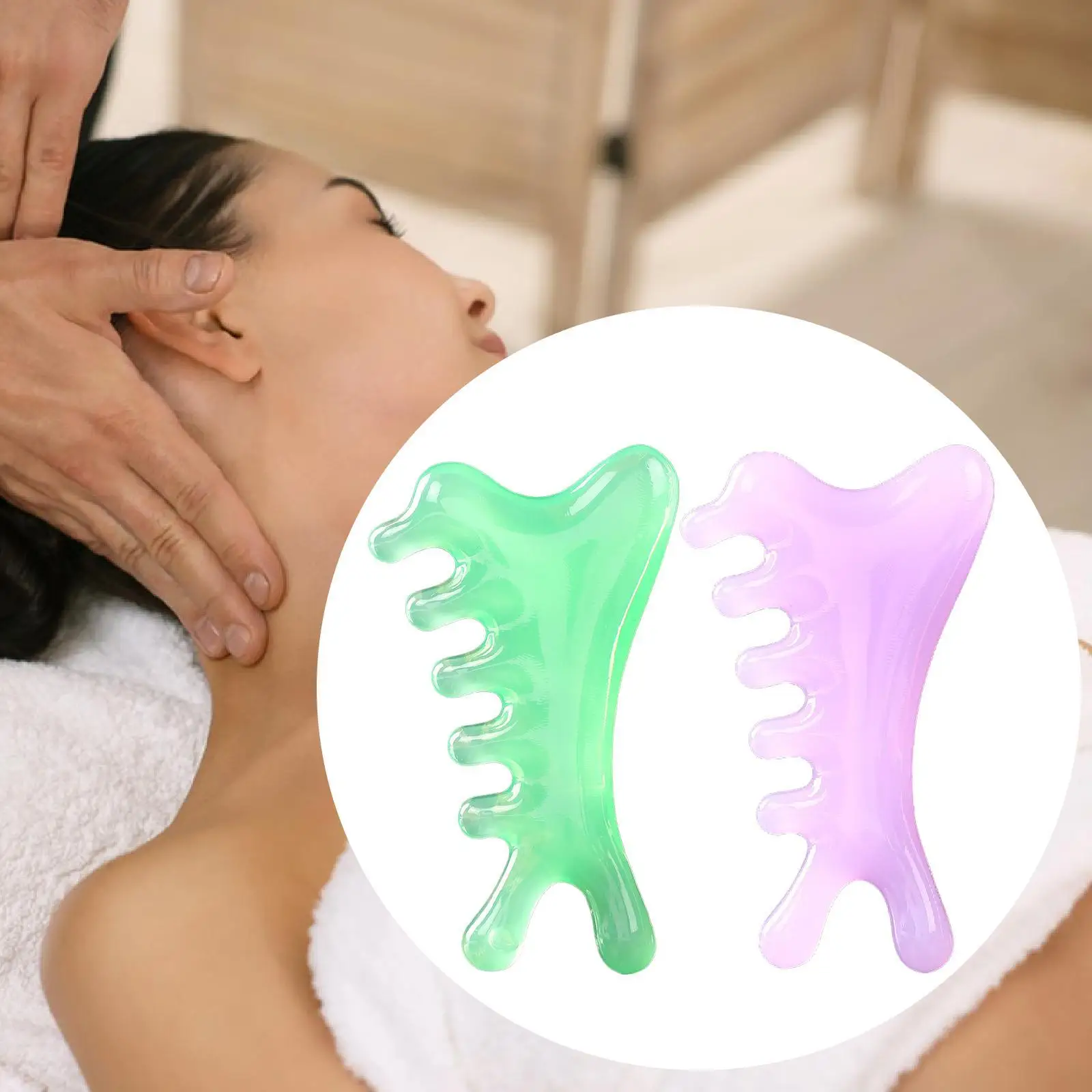 

Массажная расческа Guasha, соскабливающая расческа для кожи головы, многоцелевой подарок, компактный расслабляющий массажер для женщин/мужчин, гладкая голова, уход за лицом