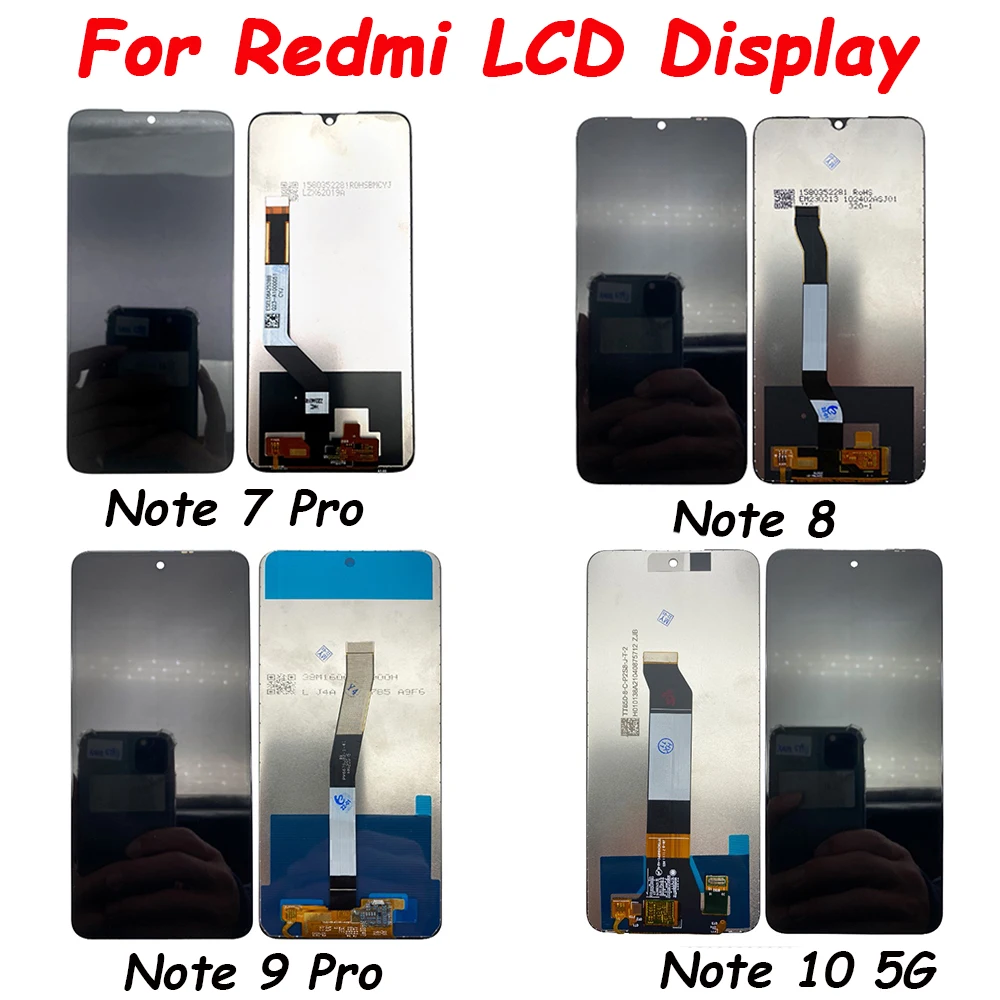 LCD Display Touch Screen Digitizer Assembly For Xiaomi Redmi Note 7 8 8T 9S 9 10 10s 11 Pro 4G 5G LCD Replacement Parts