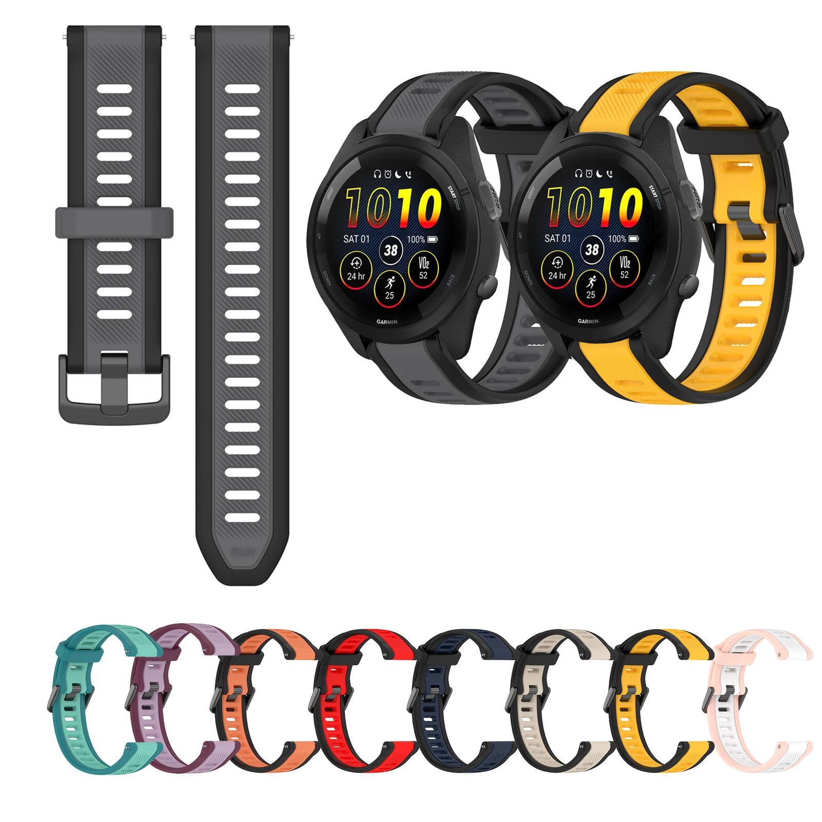 

Silicone Strap For Garmin Venu3 Venu2 vivoactive3 40mm 45mm /vivomove3 3s HR/Vivoactive 3 4 4S Smart Watch Patchwork Wrist Band