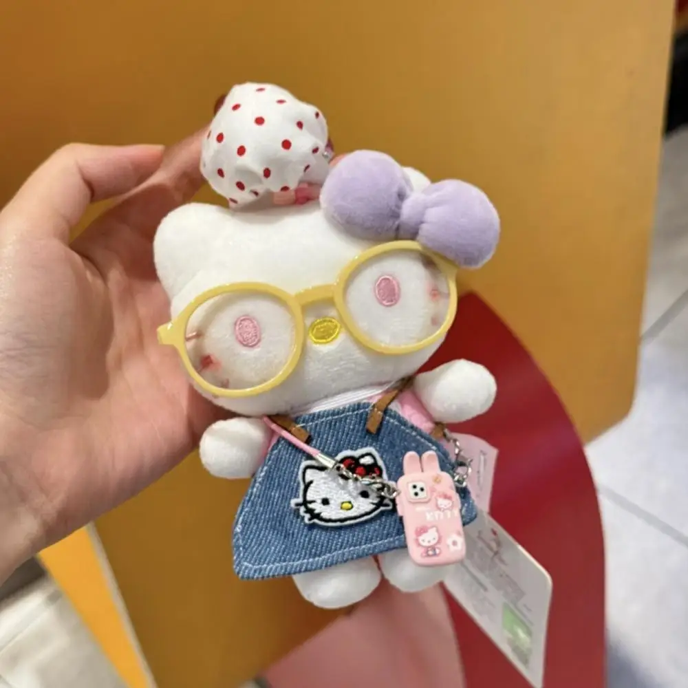 10CM Kawaii Sanrio Anime Hobby Hello Kitty Cartoon Pluszowa Lalka Brelok Torba Wisząca Dekoracja Prezent Urodzinowy