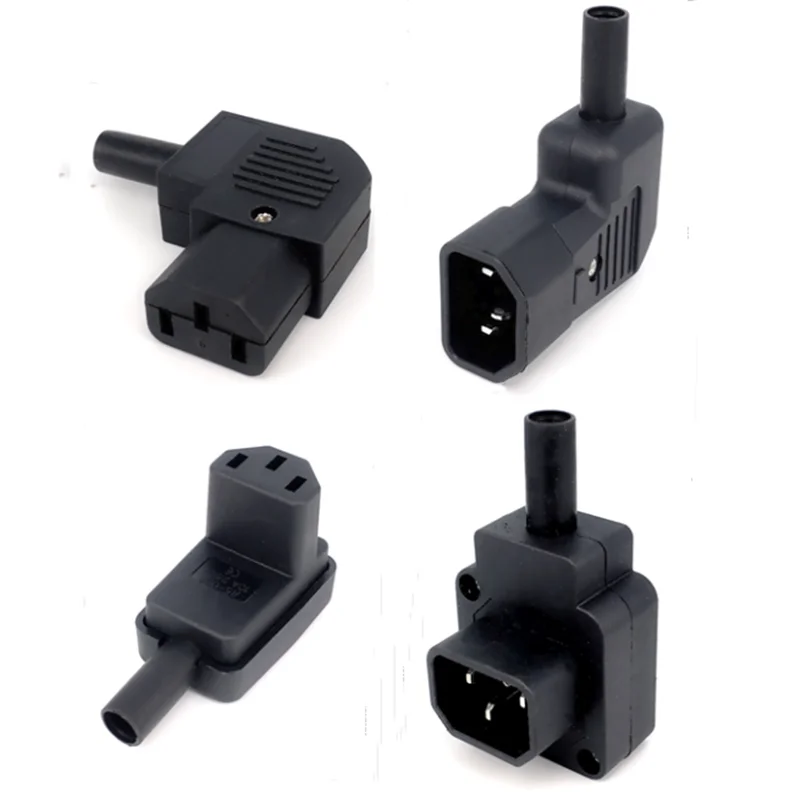250 فولت 10a الكوع 90 درجة IEC320 C13 C14 PDU UPS السلكية مخرج طاقة تجميع تركيب موصل لوحة كهربائية وعاء التيار المتناوب المقبس التوصيل