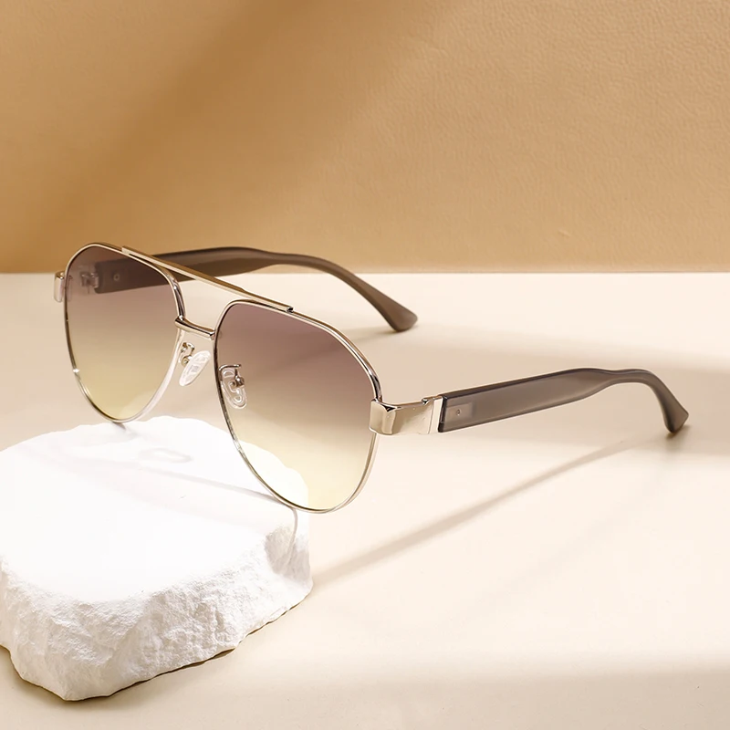 KAMMPT Women Fashion Oversize Decor Hiking Shades Vintage Male Square Sun Glasses Luxury Brand Design Pilot Gradient Sunglasses