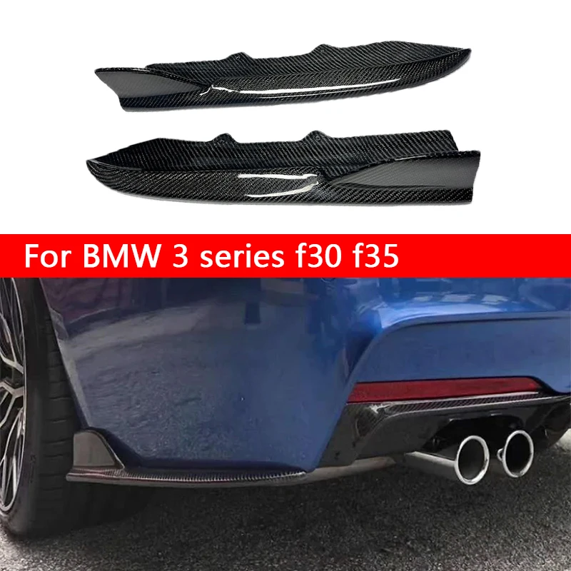 

For BMW 3 Series F30 F35 2012-2019 Carbon Fiber wrap angle Car Rear Bumper Splitter Corner Trim Cover Rear Chin Car Accessories