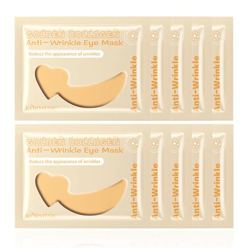 KORMESIC Carystal Collagen Eye Mask Anti Dark Circles Anti-Wrinkles Anti-Aging Moisturizing 24K Golden Eye Patches Care