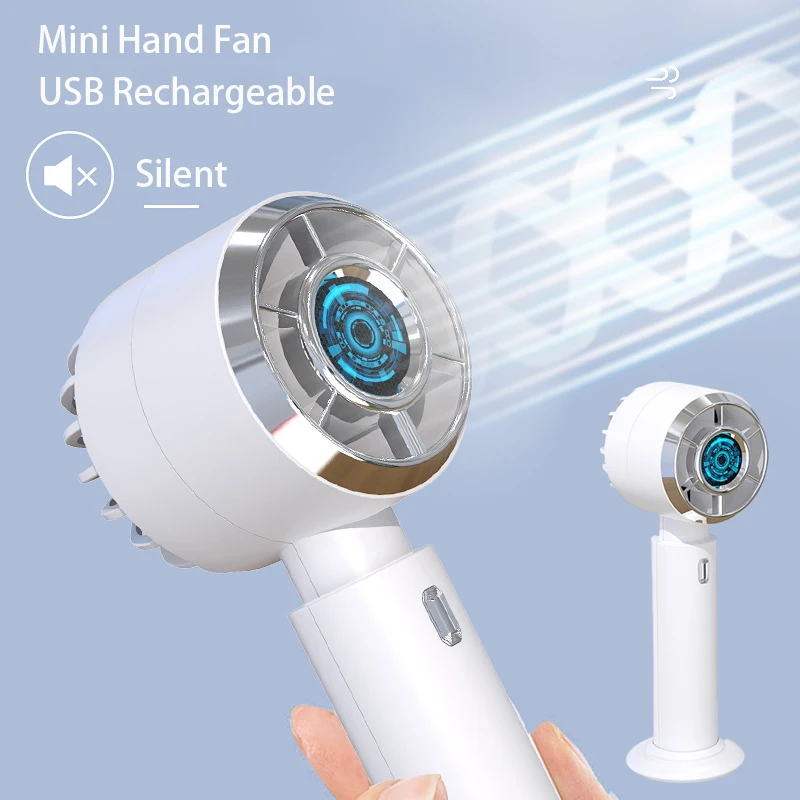 

Portable Mini Hand Fan Handheld Small Usb Rechargeable Desk Electric Fans Silent for Home Office Outdoor Cooling Fan
