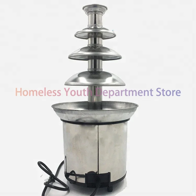 

4 Layer 4-Tier Family Chocolate Fuente Machine Electric Chocolate Fountain Chocolate Heating Waterfall Machine