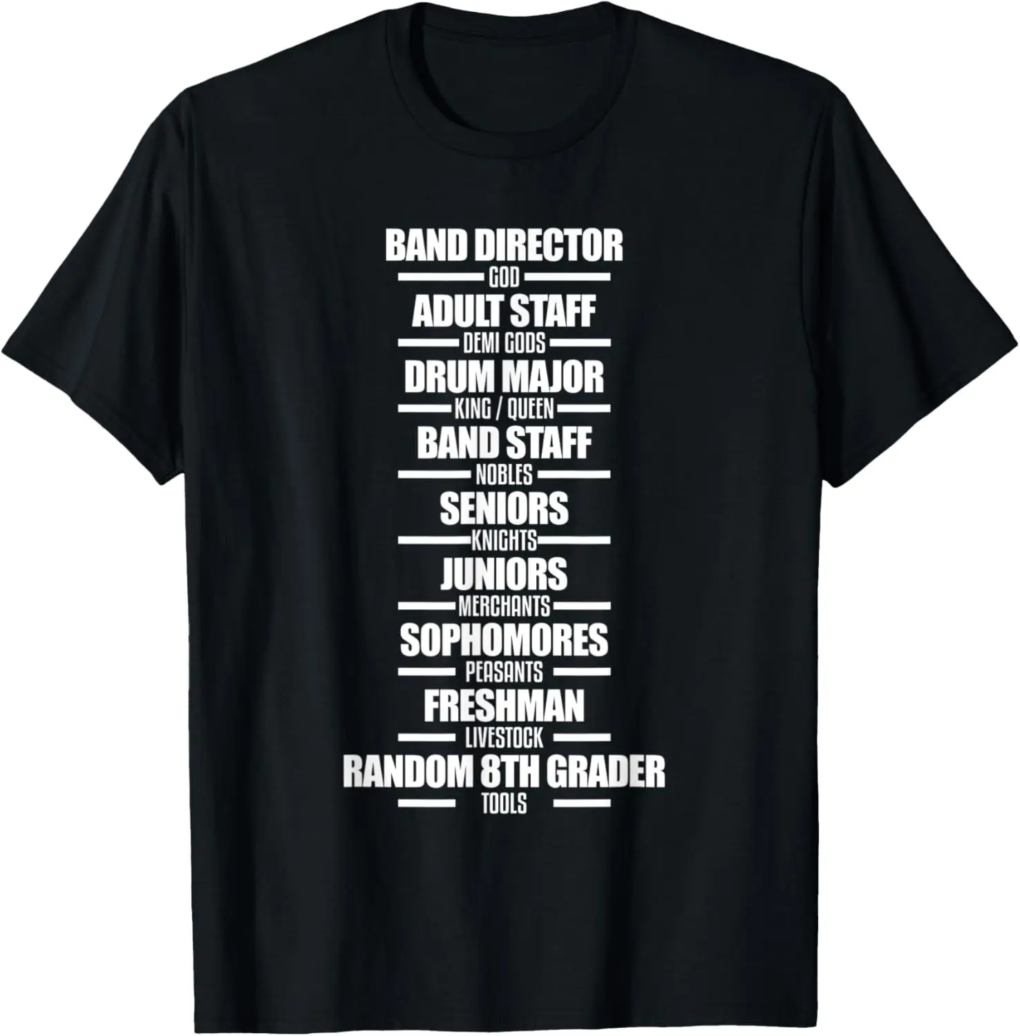 band director god adult staff demi gods orchestra T-Shirt