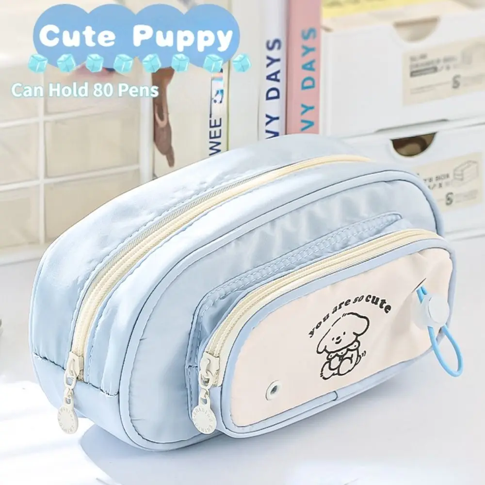 

Cartoon Large Capacity Pen Bag Multifunctional Multi Layer Stationery Organizer Cartoon Puppy Stationery Bag Boys/Girls