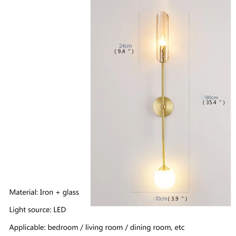 SEAN Nordic Wall Lamp Creative Gold Contemporary Fixtures LED Indoor Background Scones Lighting