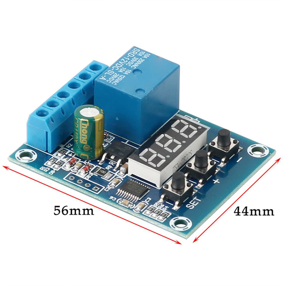 DC 9V 12V 24V modulo relè di controllo della tensione digitale relè interruttore modulo scheda di controllo LED voltmetro Monitor di scarica di