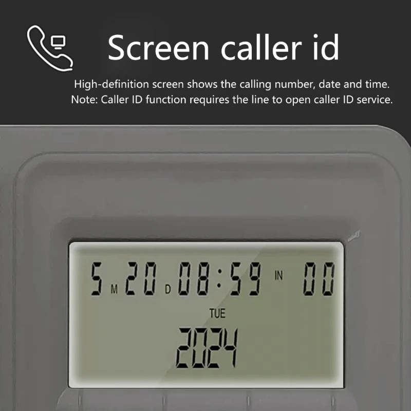 Стационарный телефон для бизнес-офиса с дисплеем вызывающего абонента для гостевой комнаты отеля, проводной телефон