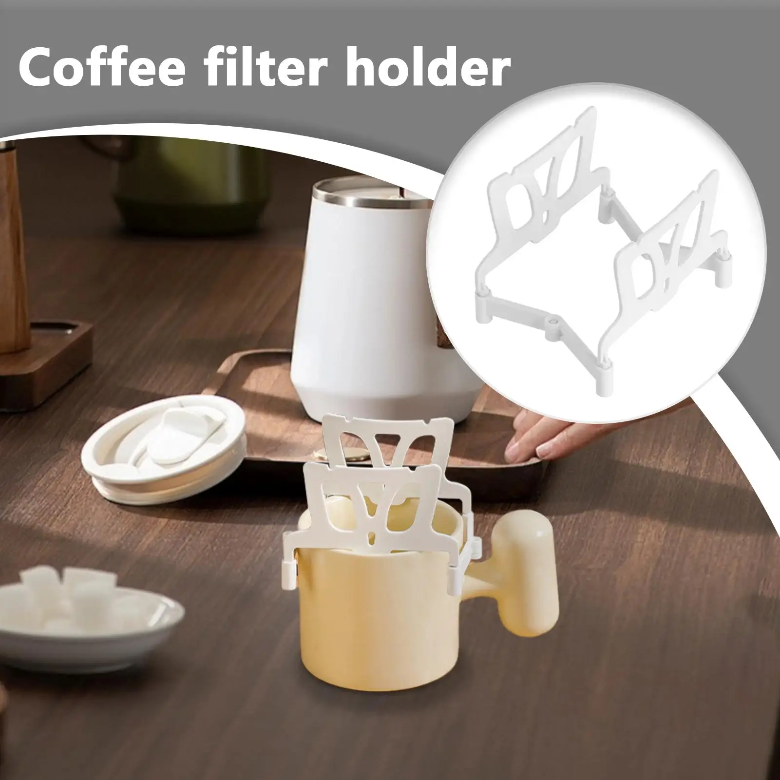 Foldable Coffee Filter Holder Reusable Lightweight Cup Holder Filter Without Leaking Residued Hand Brewed Coffee Rack Outdoor